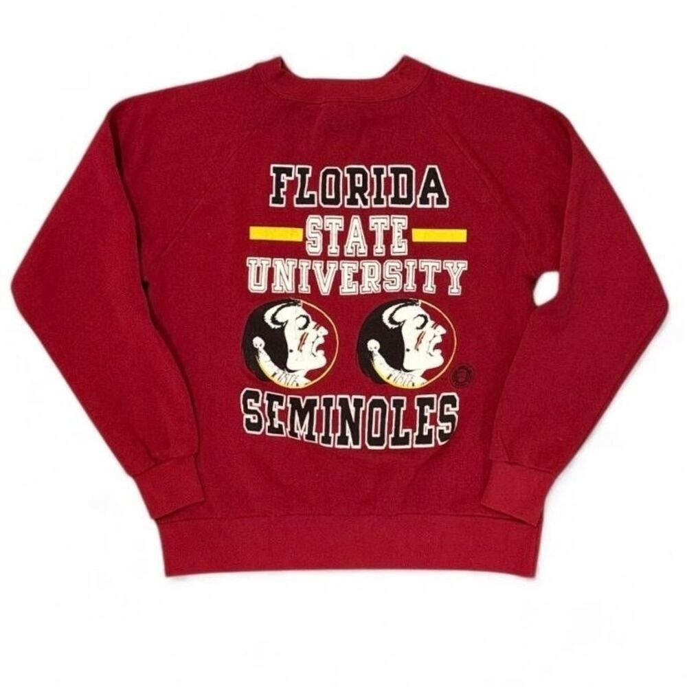 Vintage Florida State Seminoles Sweater Crewneck Sz Medium Maroon NCAA 90s